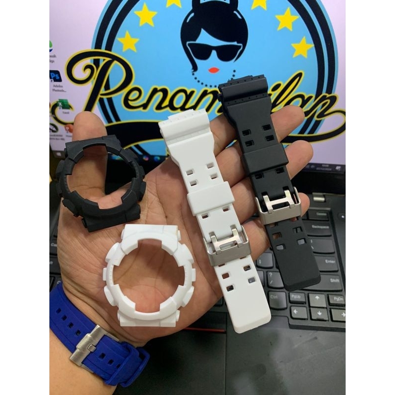 bazel jam Bezel jam tangan set g shock GA100 GA-110 1set hitam putih