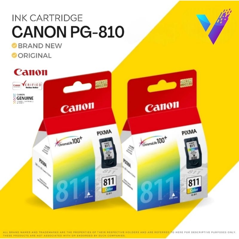 Tinta Cartridge Canon 1 set 810 811 Original for ip2770, MP287, MP245, MX497, MP237