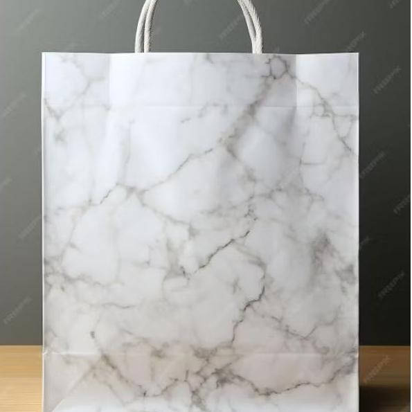 

Paper bag Motif Marble Elegant/Aesthetic Tali Kur