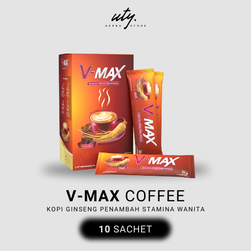 

Kopi Stamina Wanita Tahan Lama V-MAX Coffee 1 Box 10 Sachet