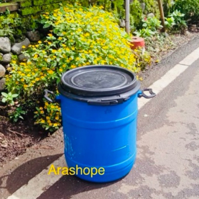 drum plastik 40 liter/tong/ember plastik/pail ember besar/plentung/tong sampah