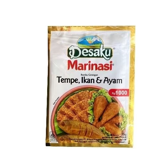 

Desaku marinasi Tempe Ikan Ayam 15gr 1renteg isi 12sachet
