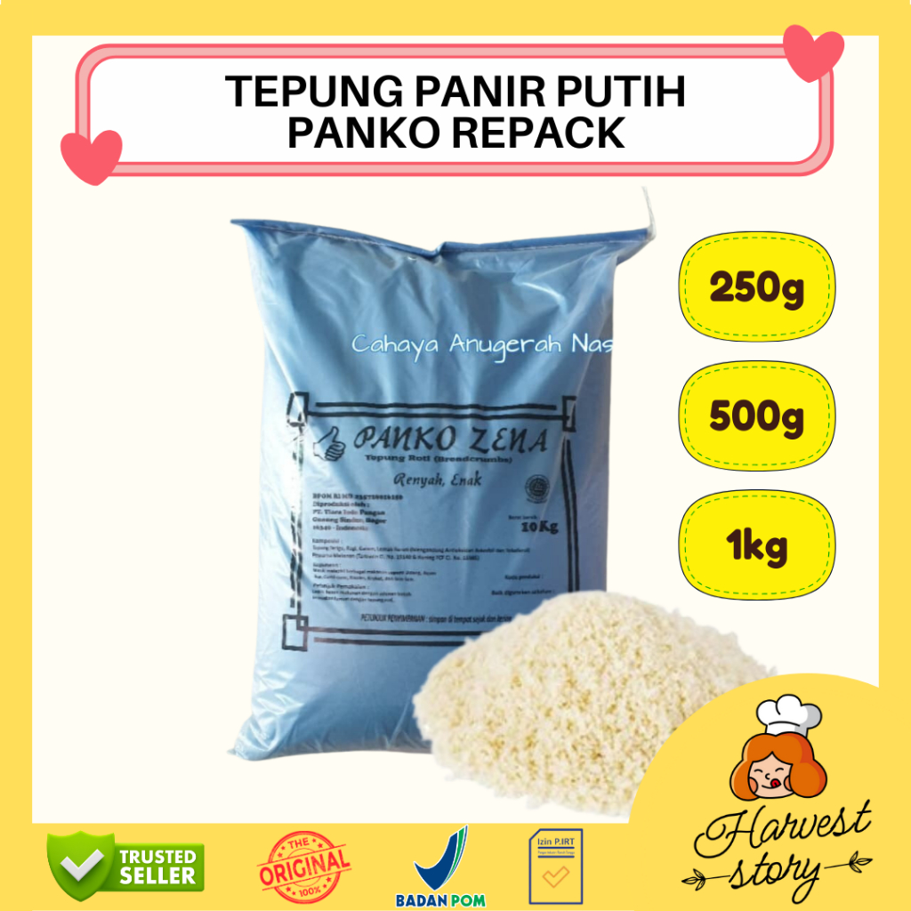 

TEPUNG PANIR PANKO PANKO REPACK PUTIH 250G / 500G / 1KG