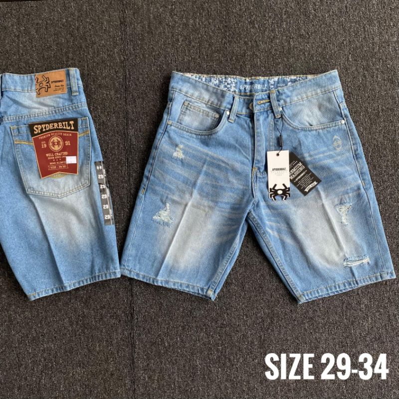 Celana Jeans Pendek Cowok Spyderbilt Premium