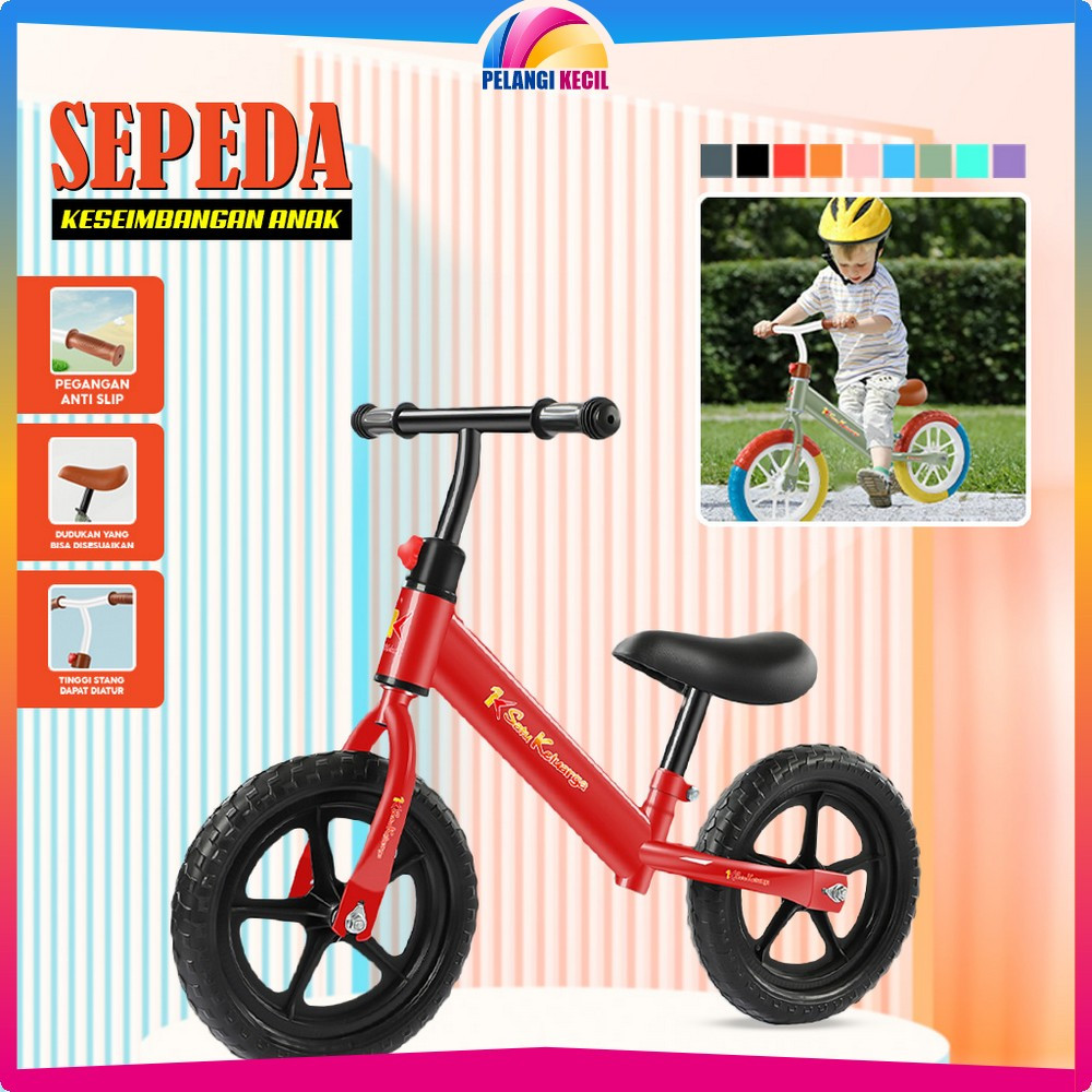 Sepeda Keseimbangan Roda 2 Push Bike Anak Perempuan Laki Laki / Sepeda Tanpa Pedal Mainan Anak Balan