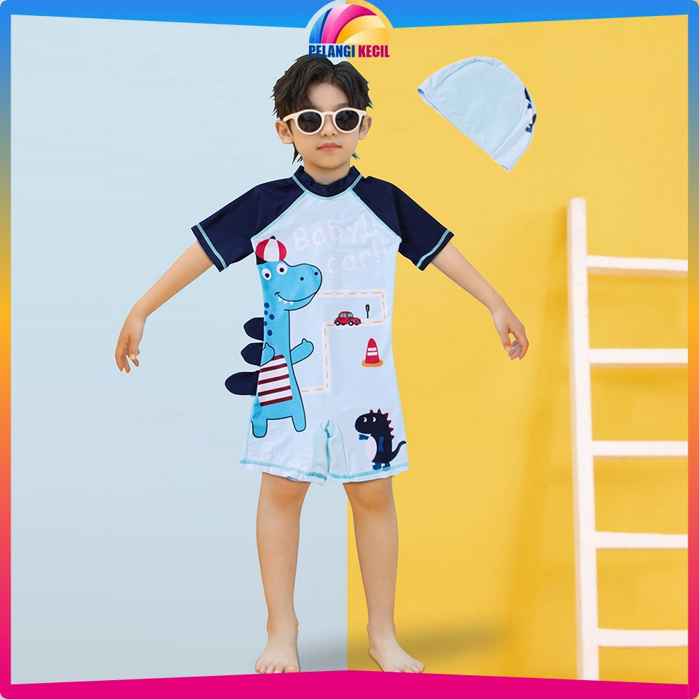 Baju Renang Anak Cewek Cowok / Swimming Suit Kids Pakaian Renang Anak Unisex Karakter Kartun Set Top