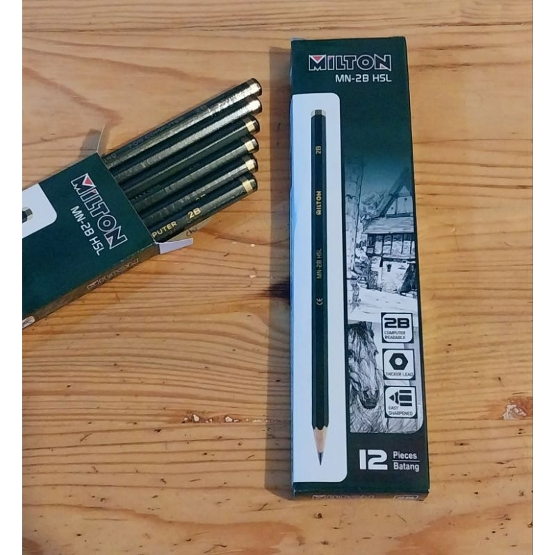

1 LUSIN (12 PCS) Pensil 2B MILTON Hijau / MILTON