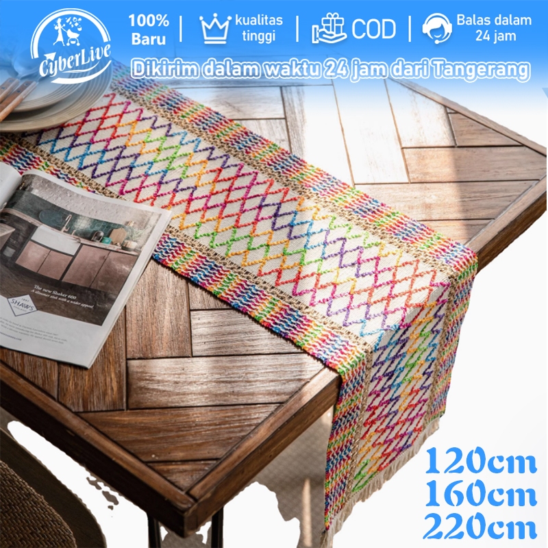 Table Runner | Taplak Meja Panjang Aesthetic | Table Runner Informa Bahan Premium Rajut