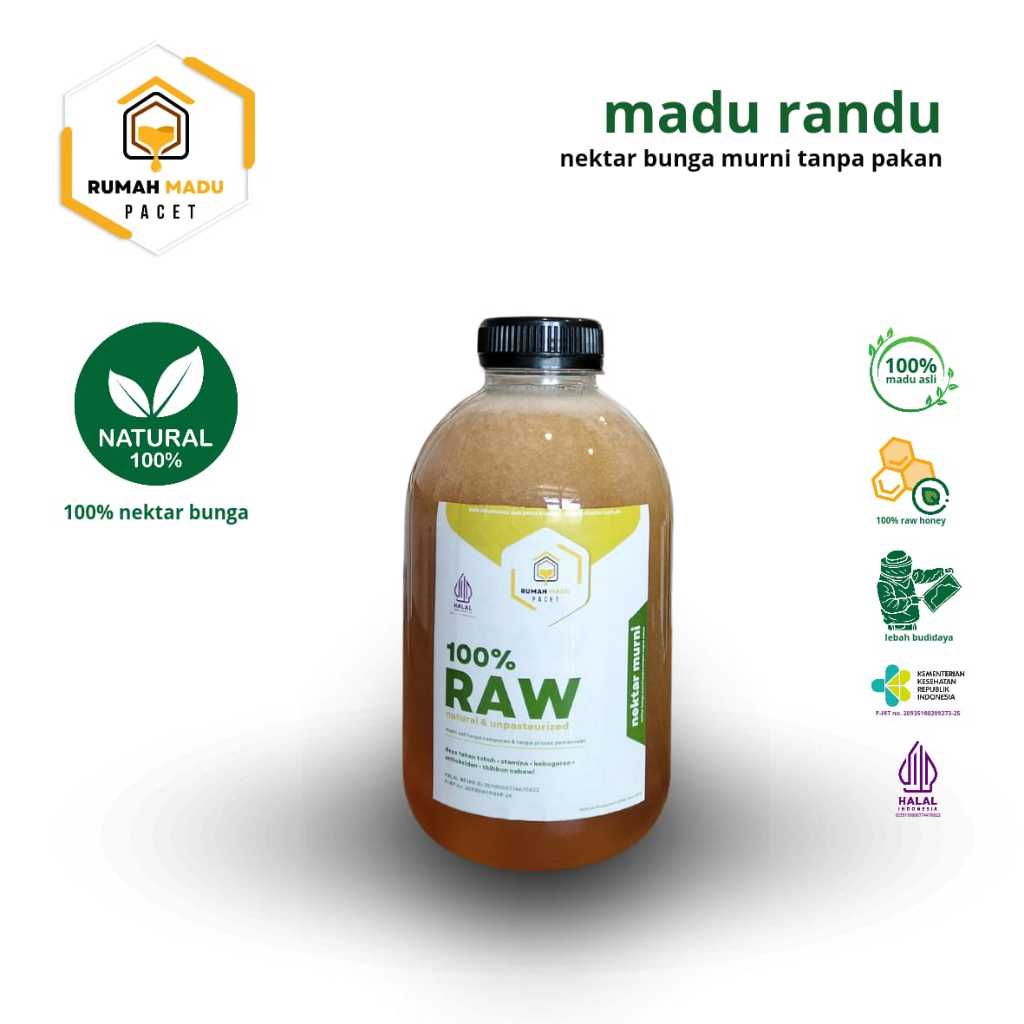 

Madu Randu Murni 1Kg Full Nektar | Diet & Penyembuhan Infeksi Pencernaan | Raw Pure Honey | Rumah Madu Pacet