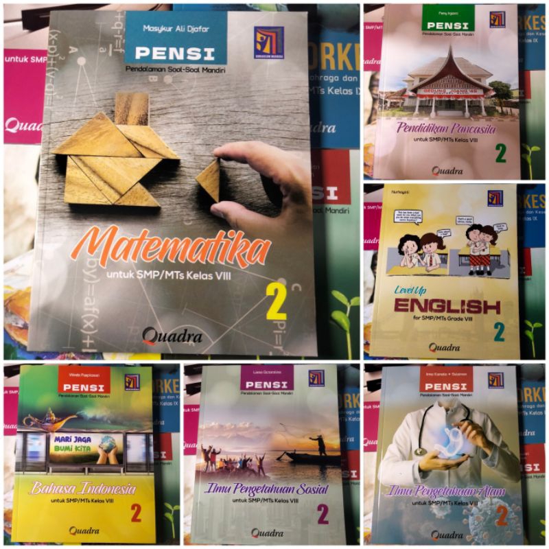Buku Pensi Quadra SMP Kelas 8 Kurikulum Merdeka (Matematika, IPA, IPS, PKn, Dll)