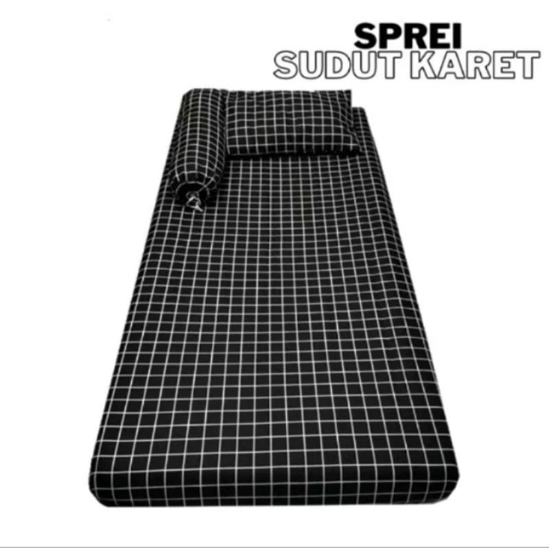 SPREI KOTAK KOTAK|sprei aesthetic|spreimotif kotak kotak|sprei kotak hitam