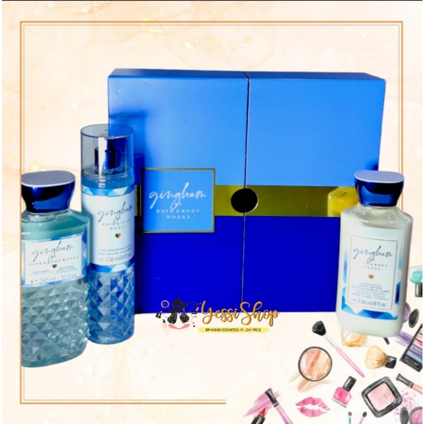BATH & BODY WORKS Gingham Gift Box Set