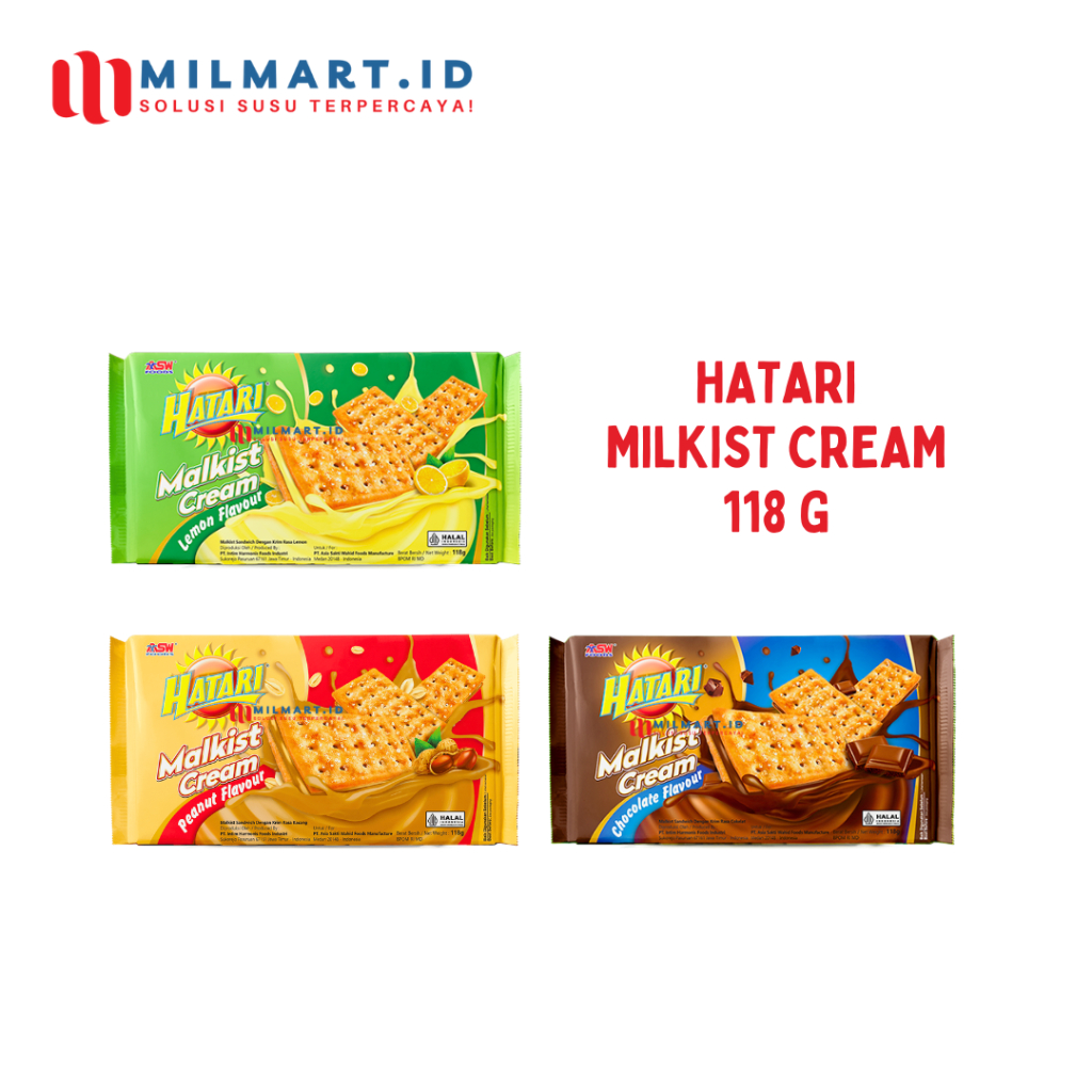 

HATARI MALKIST CREAM 18G LEMON/CHOCOLATE/PEANUT CAMILAN BISKUIT JAJANAN