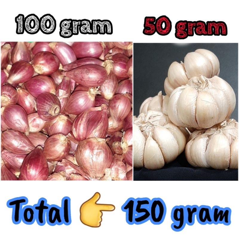 

Paket Bawang Merah Bawang Putih 150 gram