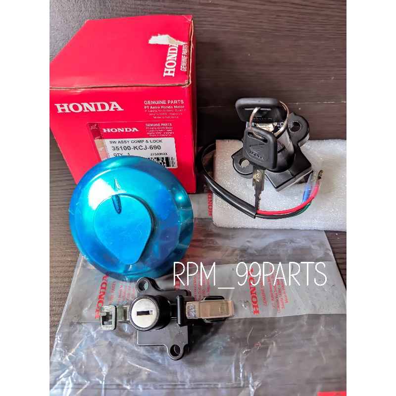kunci kontak set Honda Tiger lama Tiger old Tiger 2000 asli KCJ-690