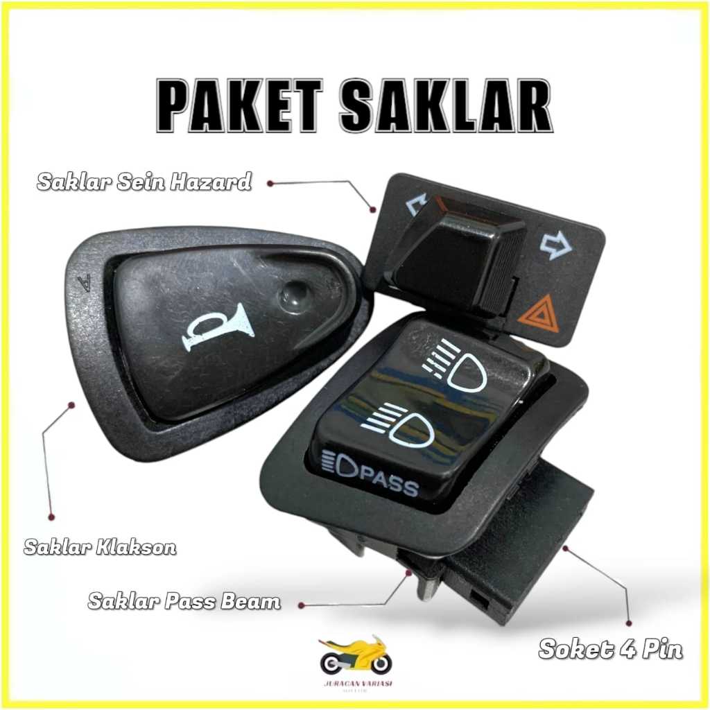 Paket Tombol Saklar Passbeam Saklar Sen Hazard Saklar Klakson Universal Beat Fi Beat ESP Scoopy Fi S