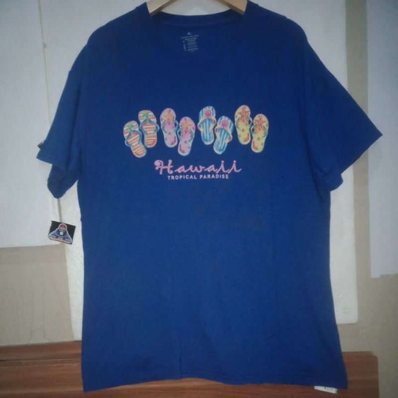 HAWAI TROPICAL PARADISE vintage t-shirt built up size XL SECOND ORIGINAL