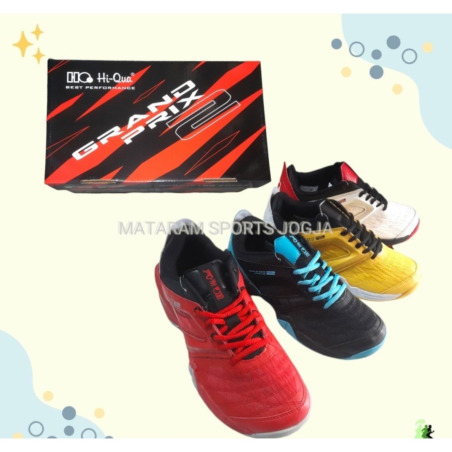 Sepatu Badminton Bulutangkis Hi Qua Grand Prix 2 Original