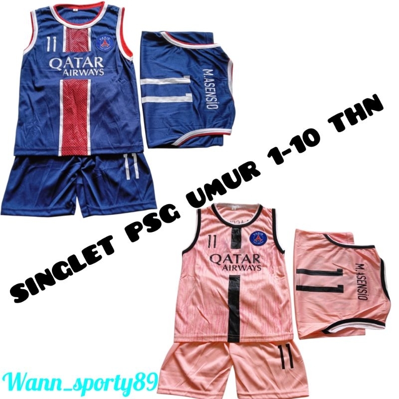 BAJU SINGLET BOLA ANAK SETELAN SINGLET BOLA UMUR 1 SAMPAI 10 TAHUN
