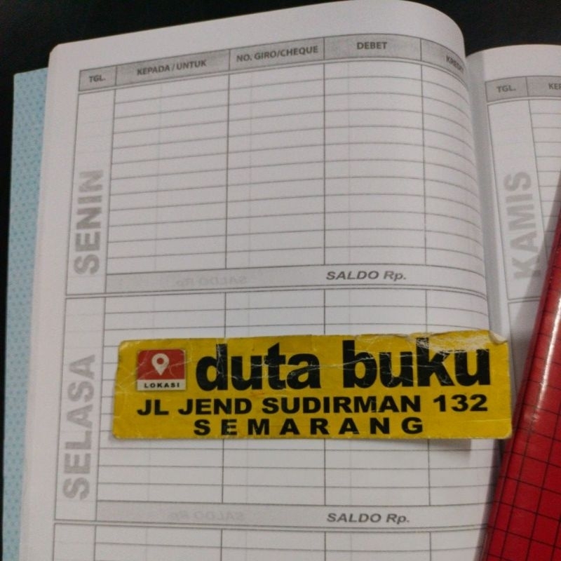 

Buku Agenda Saldo Bank Folio 100