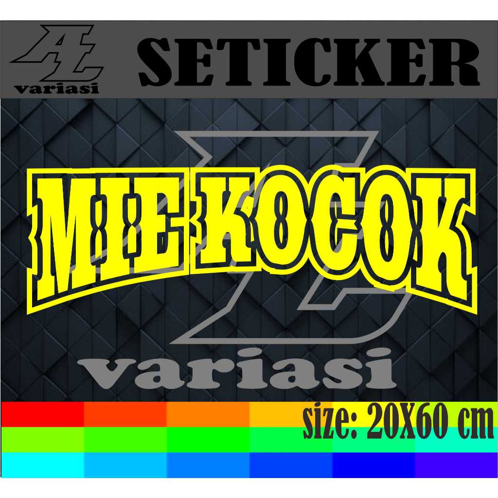 

SETIKER NAMA JUALAN BUAT DI GROBAK ATAU ETALASE MIE KOCOK DENGAN UKURAN 20X60CM