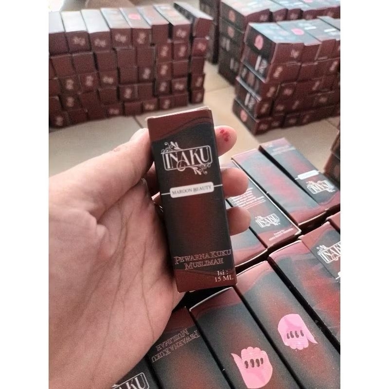 Inaku Henna Inai Kuku Maroon Halal Pewarna Kuku