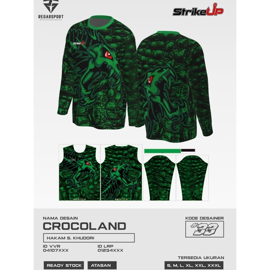 REGARSPORT - 161 Jersey  mancing lengan panjang HITAM HIJAU