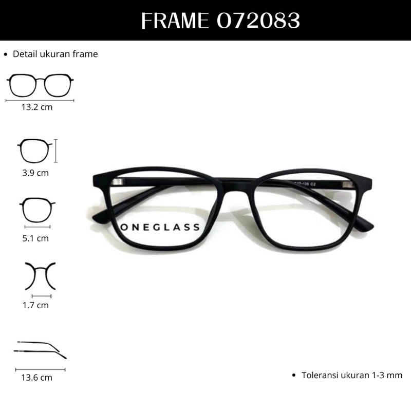 Oneglass - Frame Kacamata O72083 Unisex