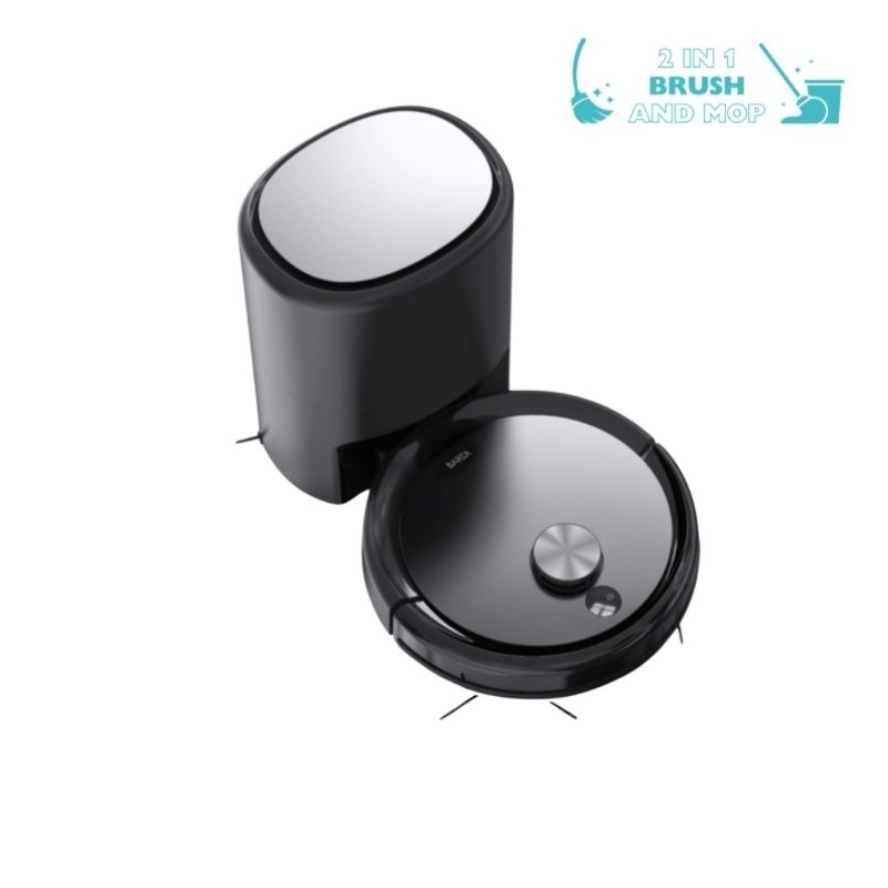 BARDI X-STM Robot Vacuum with Station, Kapasitas Debu 350 ml, Suction Power 3000 Pa, Coverage Area 120 sqm