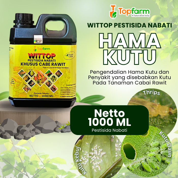 Pestisida Topfarm / Obat Semprot Cabe Rawit / Obat Cabai Rawit / Obat Hama Daun Cabe Rawit / Racun H