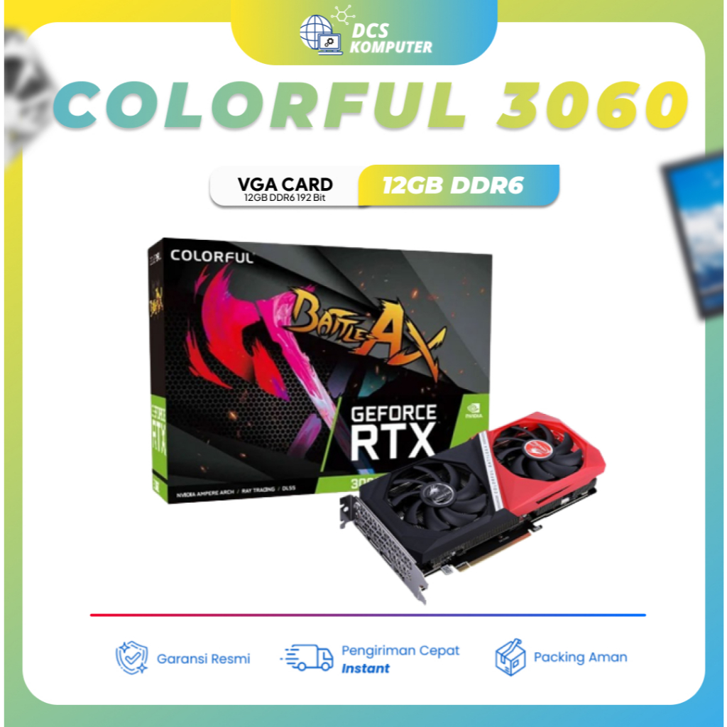 VGA Card Colorful Geforce RTX 3060 NB Duo 12GB L - 12 GB GDDR6 LHR - NB DUO 12G V2 L
