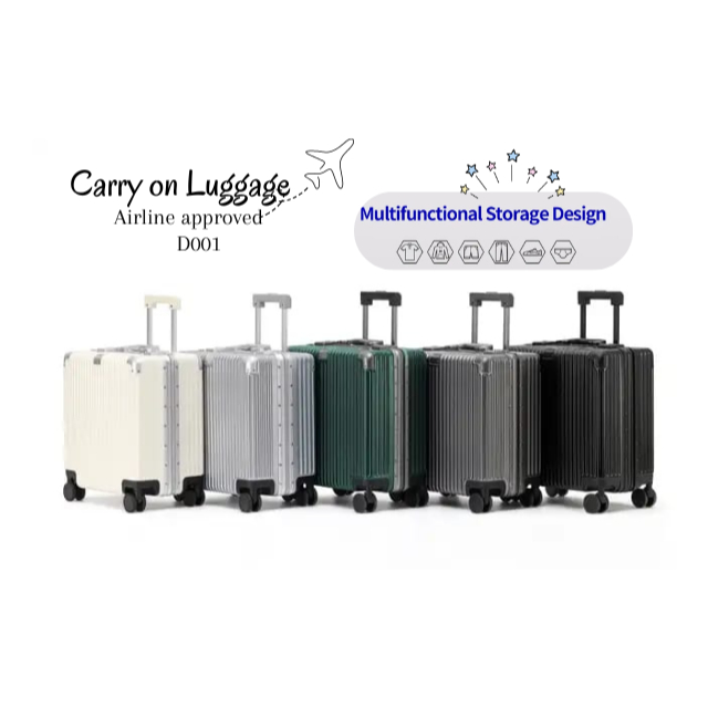 Koper Cabin D01 18 inch Kabin Bagasi / Koper Travel Series Mini / Non Zipper / Aluminium Frame / Kop