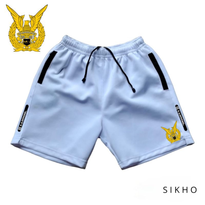 Celana pendek putih pria TNI olahraga running jogging short pants series LR