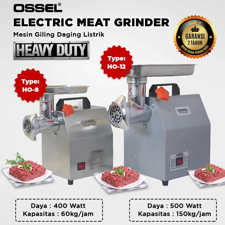OSSEL Giling Daging Listrik 60 Kg Gilingan Bumbu Mesin Giling Penggiling Daging HO8 OSSEL