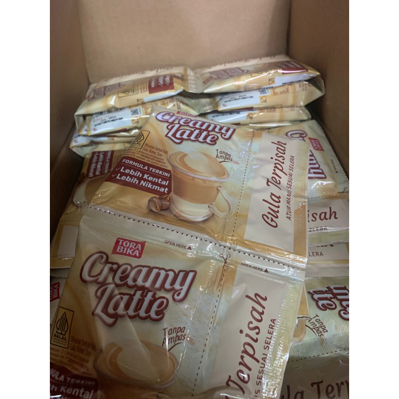 

Torabika Creamy Latte 1 renceng isi 10 x 22 gram