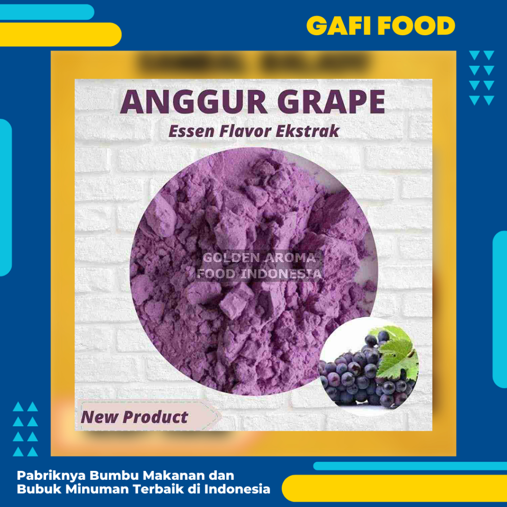 

Bubuk Essen Flavor Anggur Grape 1/2 Kg Serbuk Flavor Essen Ekstrak Murni No Sugar Tanpa Gula