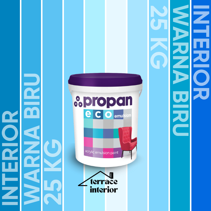 Cat Tembok Interior Propan Eco Emulsion  Warna Biru 25 Kg