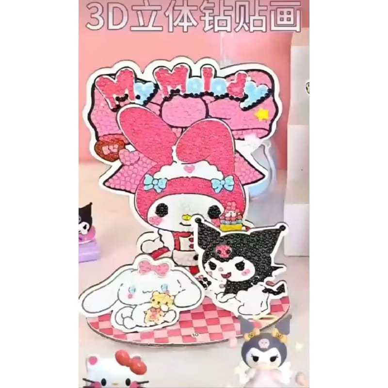 

READY DIAMON STICKER ANAK KARAKTER SANRIO KUROMI CINAMOROL MELODY TIU TIU DIAMON 3D