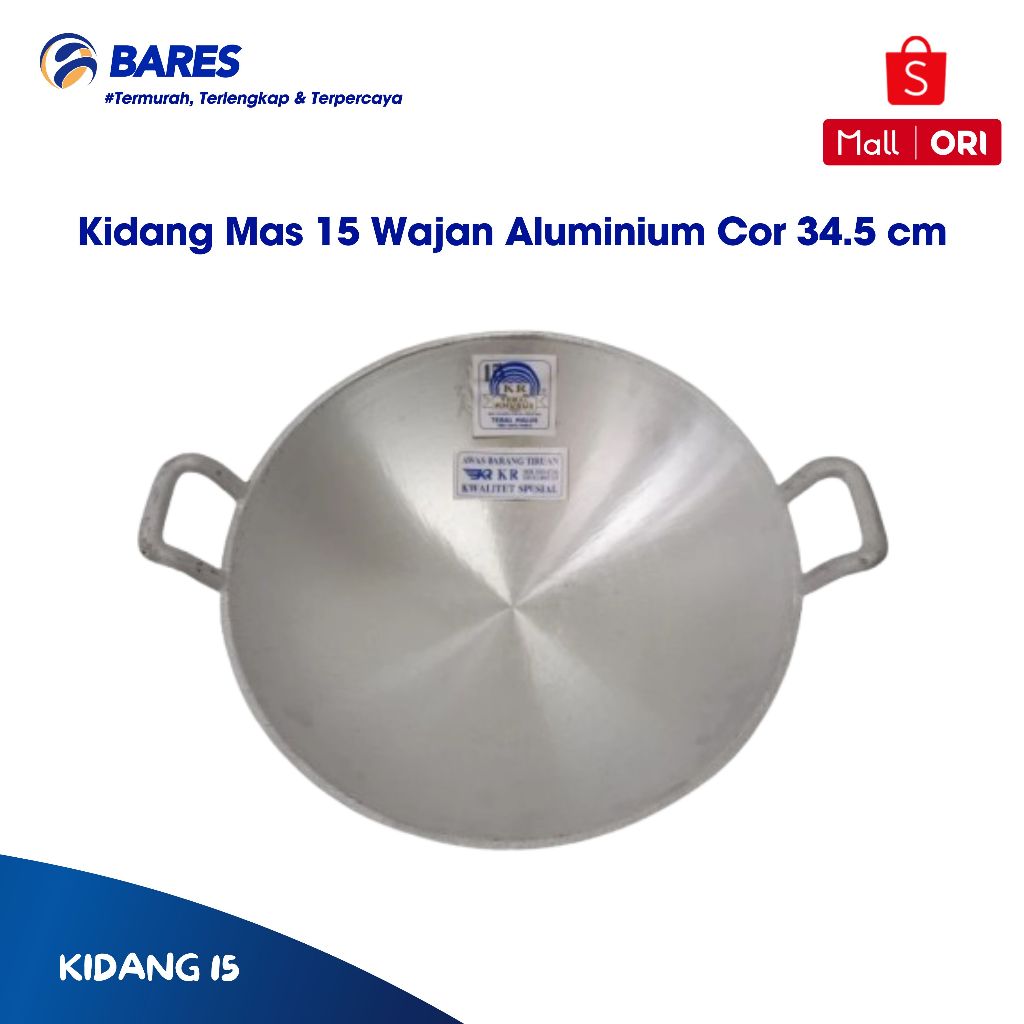 Kidang Mas 15 Wajan Aluminium Cor 34.5 cm