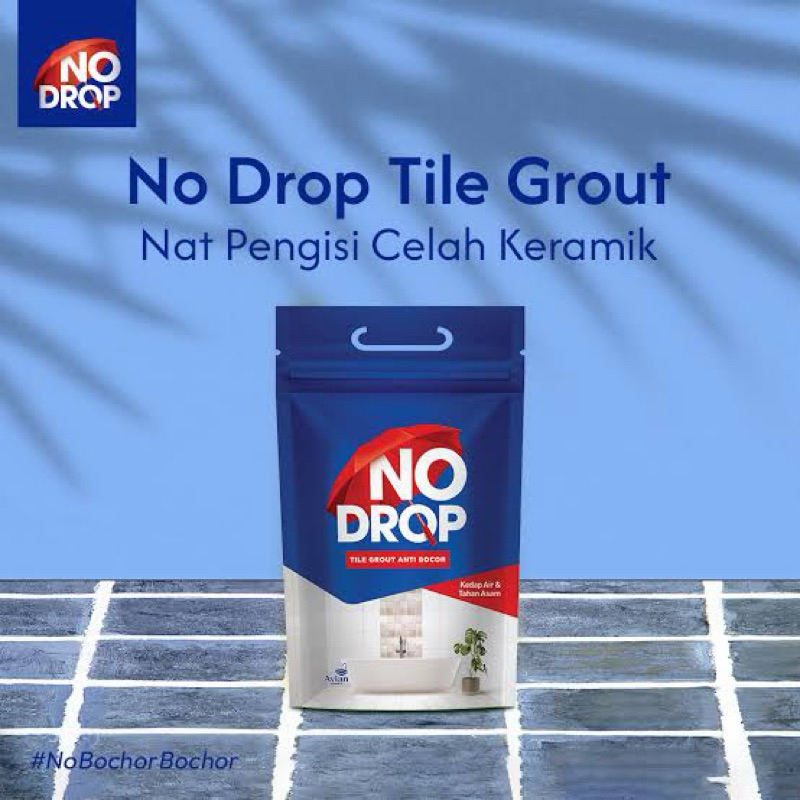 NO DROP SEMEN NAT ANTI BOCOR 1KG LANTAI KERAMIK GRANIT BAK KAMAR MANDI WASTAFEL