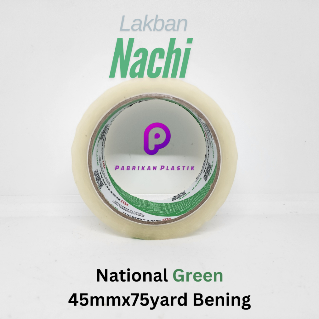 

Lakban Nachi OPP National Core "Hijau/Green" Ukuran "45mm x 75 yard" ukuran sesuai 100% tanpa tipu tipu !!! Lakban Original Asli Nachi/Lakban Nachi Bening