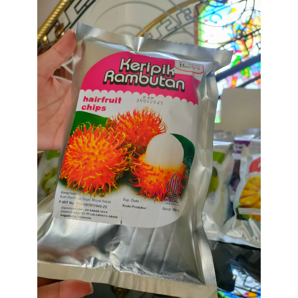 

Keripik Buah Kering RAMBUTAN kemasan Alumunium Foil, berat 100gram