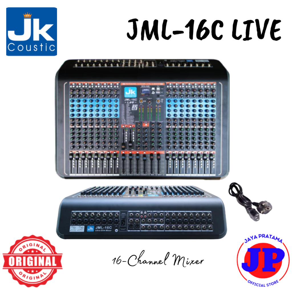 JK Coustic Mixer JML-16C Live 16-Channel Mixer JK Coustic JML16C Live  JML-16