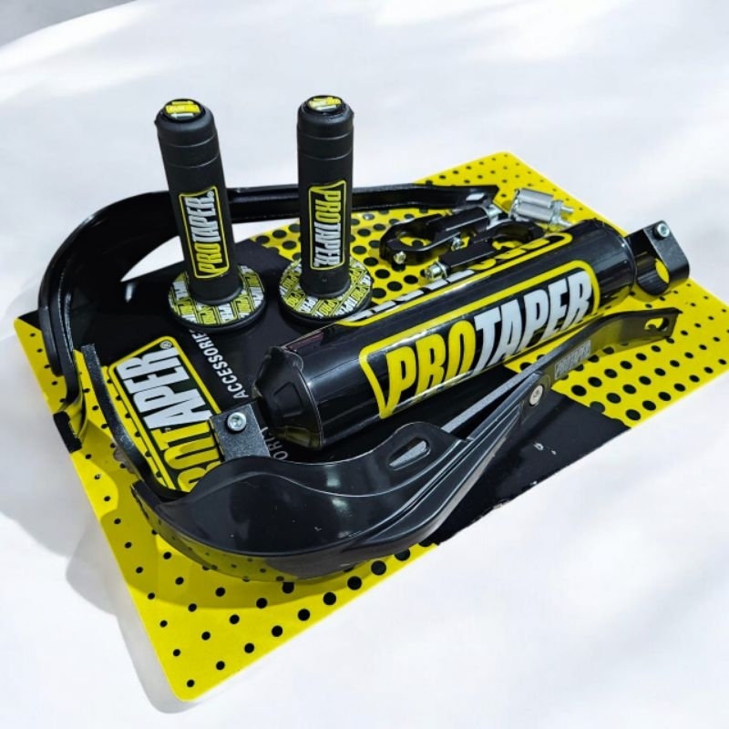 Paket Komplit Handguard Protaper + Busa Palang Stang + Grip Donat Protaper Supermoto D-Tracker KLX