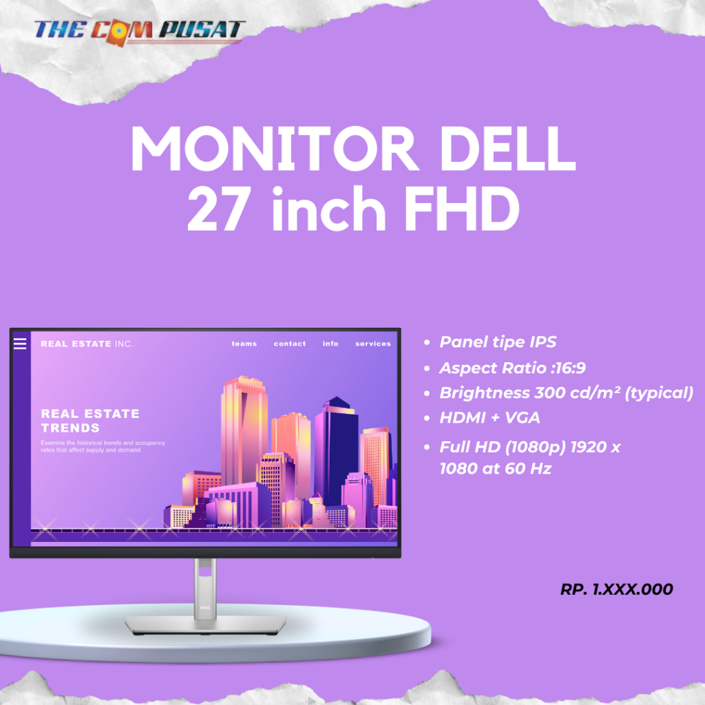 DELL P2722H MONITOR LED 27in FHD IPS