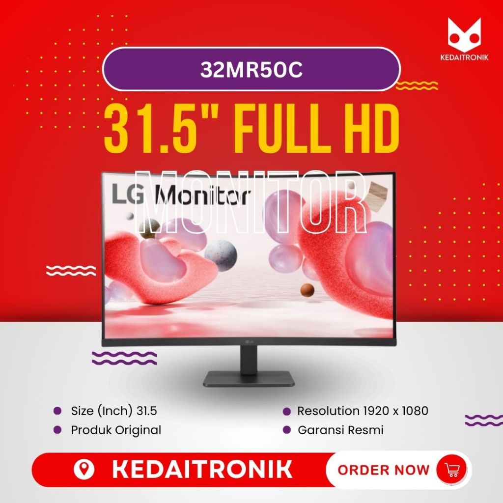 Monitor LG 32MR50C 32 Inch FHD VA 100Hz Curved HDMI Monitor