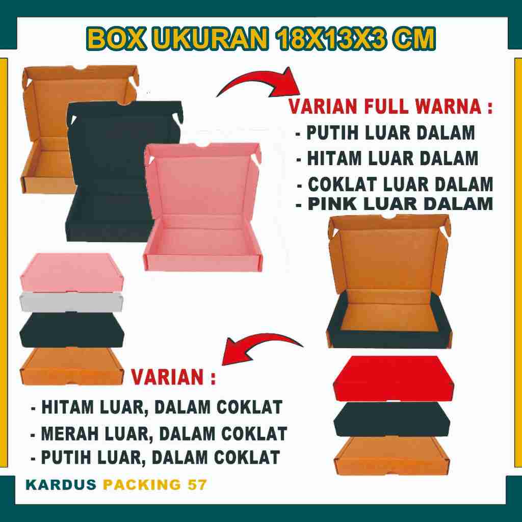 

Box 18x13x3 Cm / Box Lipat Samping / Box Dompet / Kardus Polos