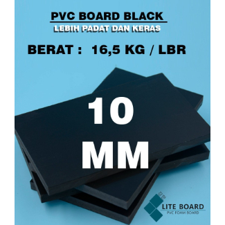 PVC FOAM BOARD 10 MM HITAM UKURAN 122 CM X 244 CM