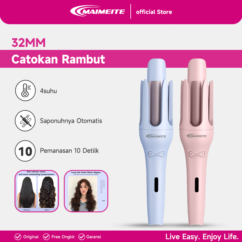 MAIMEITE YX811 Catokan Curly Otomatis 32MM Ceramics Curly Rambut Alat Kriting Rambut Catokan Keritin