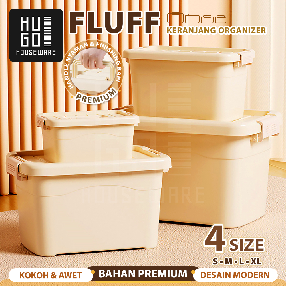 HUGO Kontainer Box Storage Organizer Box Tempat Penyimpanan Besar Jumbo Multifungsi Kontainer Plasti